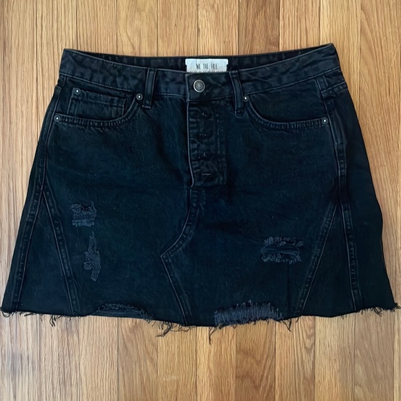 Free People black denim skirt, size 29 - Picture 1 of 4